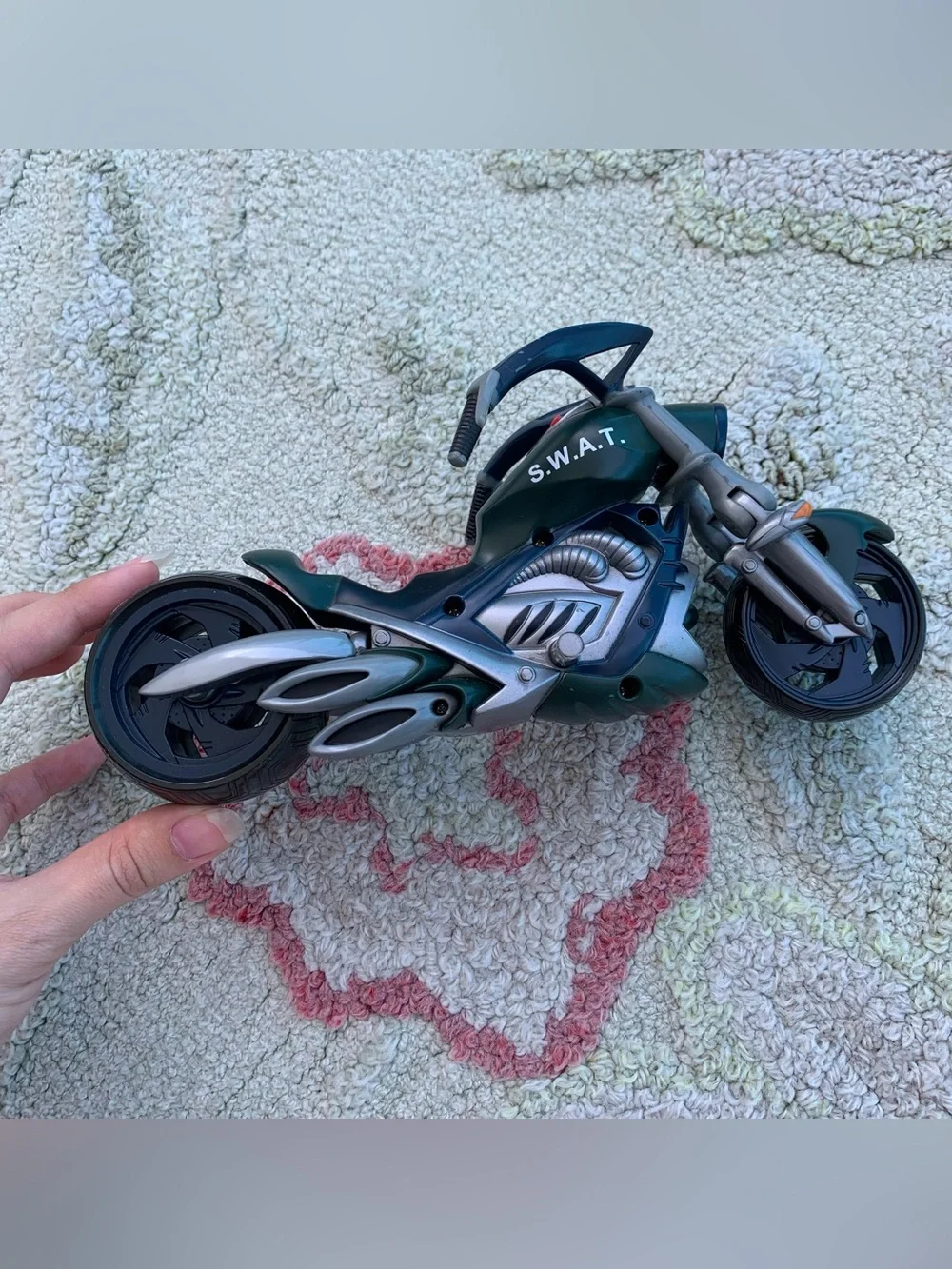 Vintage Chap Mei S.W.A.T. Police Toy Motorcycle Action Figure Bike